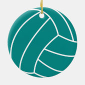 Teal Green Volleyball Keramisch Ornament (Achterkant)