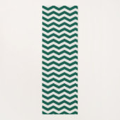 Teal groene Chevron zig zag streeppatroon naam Yogamat (Achterkant)