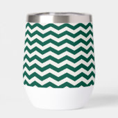 Teal groene Chevron zigzag streeppatroon (Achterkant)