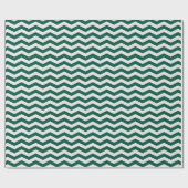 Teal groene Chevron zigzag streeppatroon Cadeaupapier (Vlak)