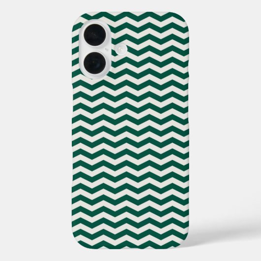 Teal groene Chevron zigzag streeppatroon Case-Mate iPhone Case (Achterkant)