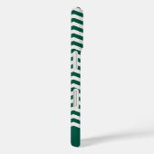 Teal groene Chevron zigzags streeppatroon naam Case-Mate iPhone Case (Achterkant / Rechts)