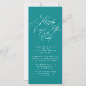Teal Happily Ever After Foto Ontvangst Kaart (Voorkant)