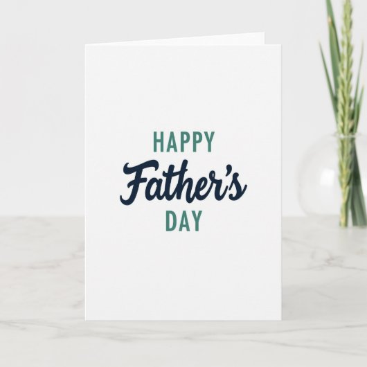 Teal Happy Day Script Kaart (Voorkant)