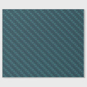 Teal Hartjes Cadeaupapier (Vlak)