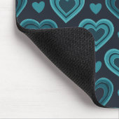 Teal Hartjes Muismat (Hoek)