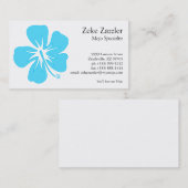 Teal Hibiscus Visitekaartje (Voorkant / Achterkant)