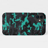 Teal Highlights Camo Case-Mate iPhone Case (Achterkant (horizontaal))