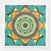Teal Indiase Mandala Servet (Voorkant)