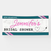 Teal Instapass Bruidsmeisjesfeest Spandoek (Horizontaal)