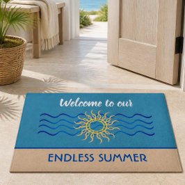 Teal & Khaki | Eindeloze Zomer Welkom Deurmat