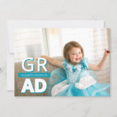 Teal Kids Photo Graduation Aankondiging (Voorkant)