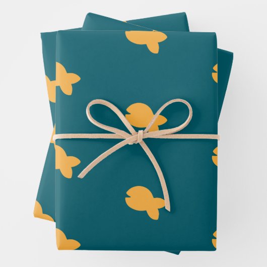 Teal Kids  Vis Inpakpapier Vel (In situ)