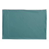 Teal & Koperen Damast Kussensloop (Achterkant-Links)