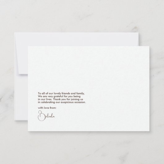 Teal, koraal en champagne bloemig bedankkaart (Achterkant)