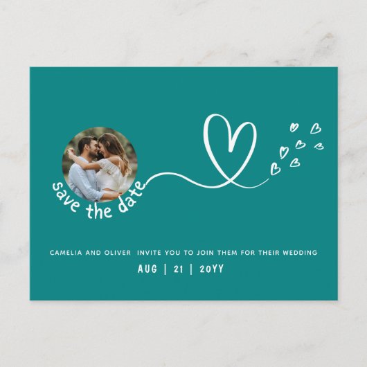 TEAL | Krap Budget? Kies voor een PHOTO Save the D Briefkaart (Voorkant)