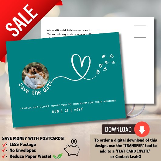 TEAL | Krap Budget? Kies voor een PHOTO Save the D Briefkaart