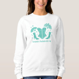 Teal Las Vegas Showgirl Bruidsmeisje Bachelorette Trui