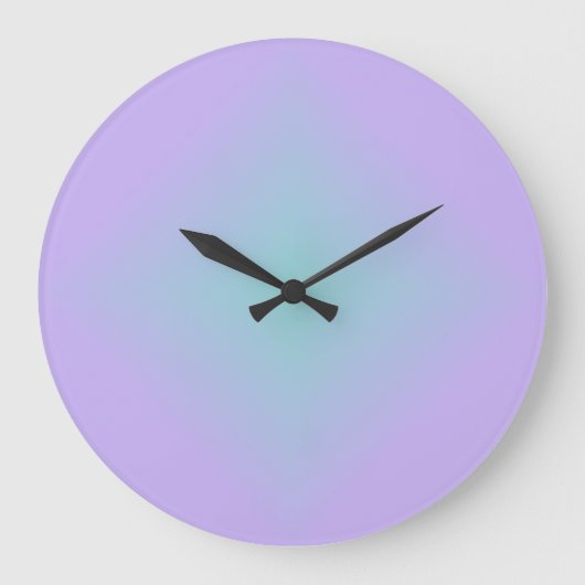 Teal Lavender Glow Grote Klok (Voorkant)