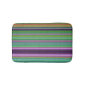 Teal Lavender Orange Purple Stripes Badmat (Voorkant)