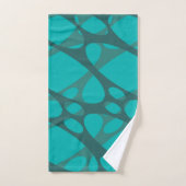 Teal Layered Ovals Bad Handdoek (Handdoek)