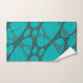 Teal Layered Ovals Bad Handdoek (Handdoek)