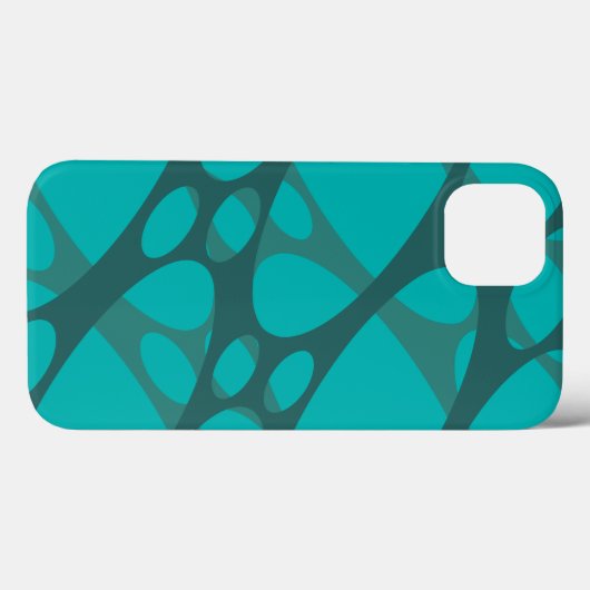 Teal Layered Ovals Case-Mate iPhone Case (Achterkant (horizontaal))