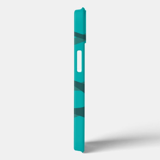 Teal Layered Ovals Case-Mate iPhone Case (Achterkant / Rechts)