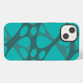 Teal Layered Ovals iPhone Hoesje (Achterkant horizontaal)