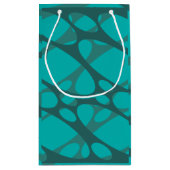 Teal Layered Ovals Klein Cadeauzakje (Achterkant)