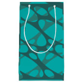 Teal Layered Ovals Klein Cadeauzakje (Voorkant)