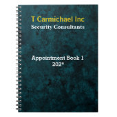 Teal Leer Effect Notitieboek (Voorkant)