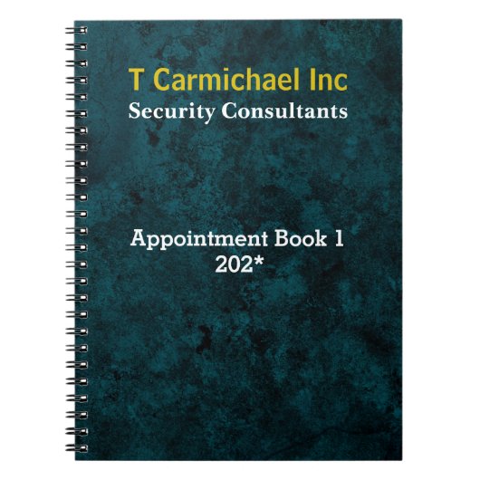 Teal leereffect notitieboek (Voorkant)