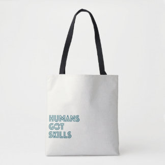 Teal Letters Mensen Hebben Vaardigheden Tote Bag
