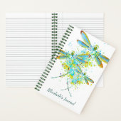 teal Libelle spatjournaal Notitieboek (Binnen)