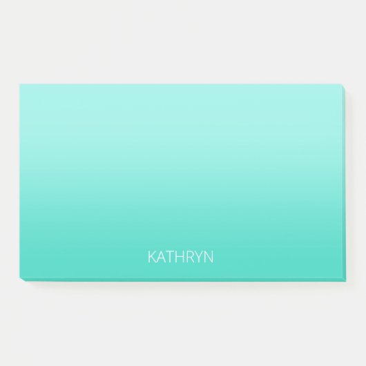 teal licht verse afgestudeerde niveaus post-it® notes (Voorkant)