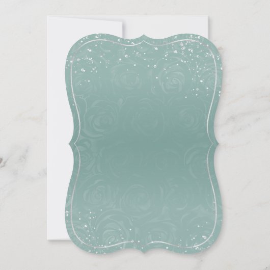 Teal Light Sage Seafoam Princess Quince Birthday Kaart (Achterkant)