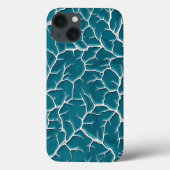 Teal Lightning Texture iPhone Case Design (Achterkant)