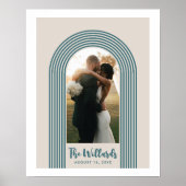 Teal Lombard Lines Arch Custom Photo Art Print (Voorkant)