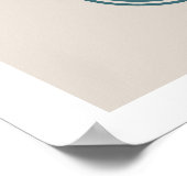 Teal Lombard Wavy Lines Modern Minimal Art Print (Hoek)