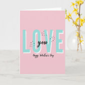 Teal Love Patroonkaart Kaart (Gele Bloem)