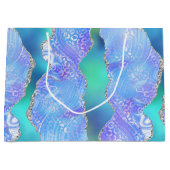 Teal Luipaard Agate | Glam Abstract Steenpatroon Groot Cadeauzakje (Voorkant)