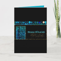 Teal Luxe Mozaïek Wenskaart Modern Zwart