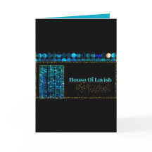 Teal Luxe Mozaïek Wenskaart Modern Zwart