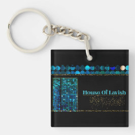 Teal Luxe Mozaïekhuis van Weelderige Glam Sleutelh Sleutelhanger