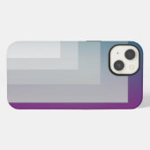 Teal magenta grijs iPhone hoesje (Achterkant horizontaal)
