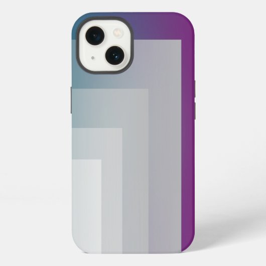 Teal magenta grijs iPhone hoesje (Achterkant)