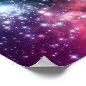 Teal Magenta Ombre Sterren Poster (Hoek)