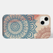 Teal Mandala iPhone Hoesje (Achterkant horizontaal)