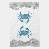 Teal Mandala Krab Theedoek (Verticaal)